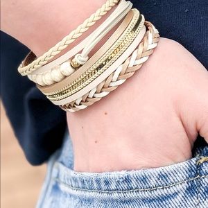 NWT Riah Fashion Faux Leather Wrap Bracelet